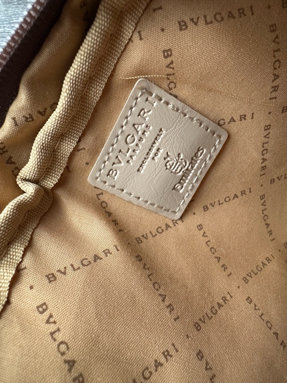 Bvlgari Brown Travel Cosmetic Toiletries Zip Pouch - Picture 8 of 8